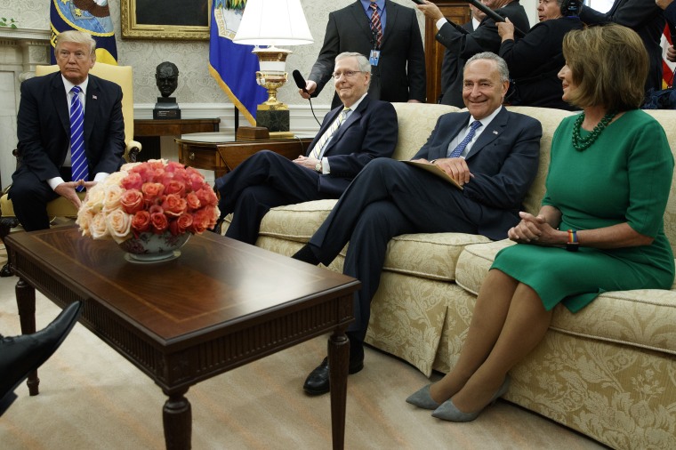 Image: Donald Trump, Chuck Schumer, Mitch McConnell, Nancy Pelosi