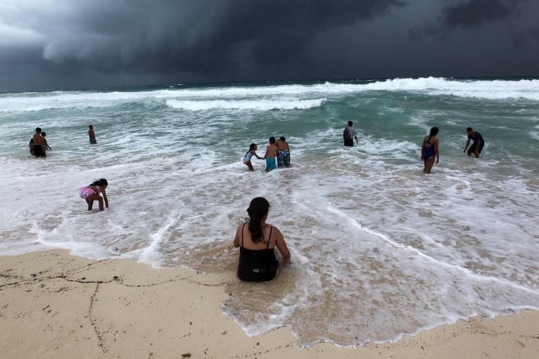 Tropical depression 14 moves through Mexico