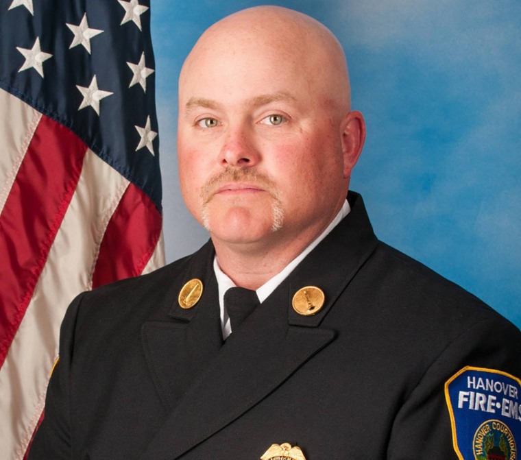 Firefighter Lieutenant Brad Clark was killed when a tractor trailer struck his fire engine in Hanover County, Virginia.