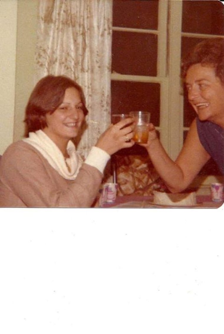 Tracey Parrish and her mother Norma Lanyon Jackson on Tracey's 21st birthday.