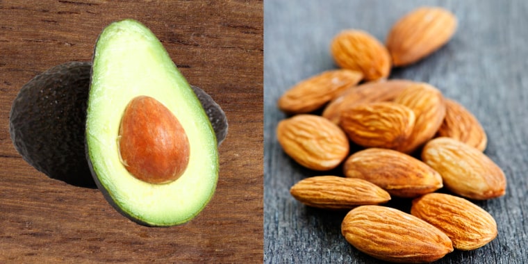 Avocados and almonds