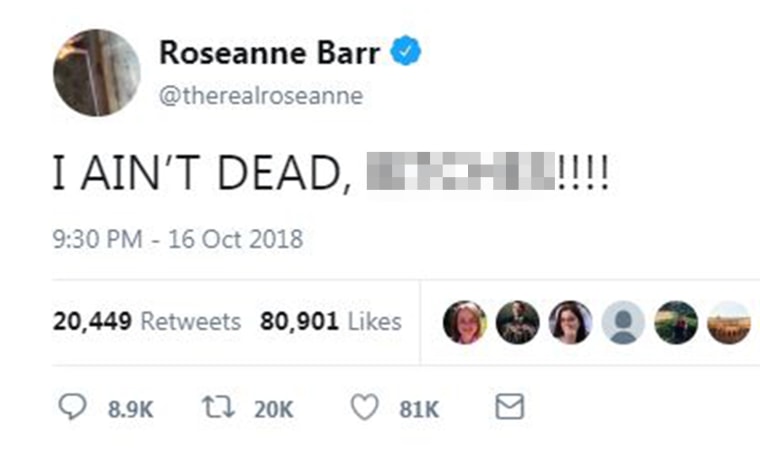 Roseanne reacts after character's death on "The Conners"