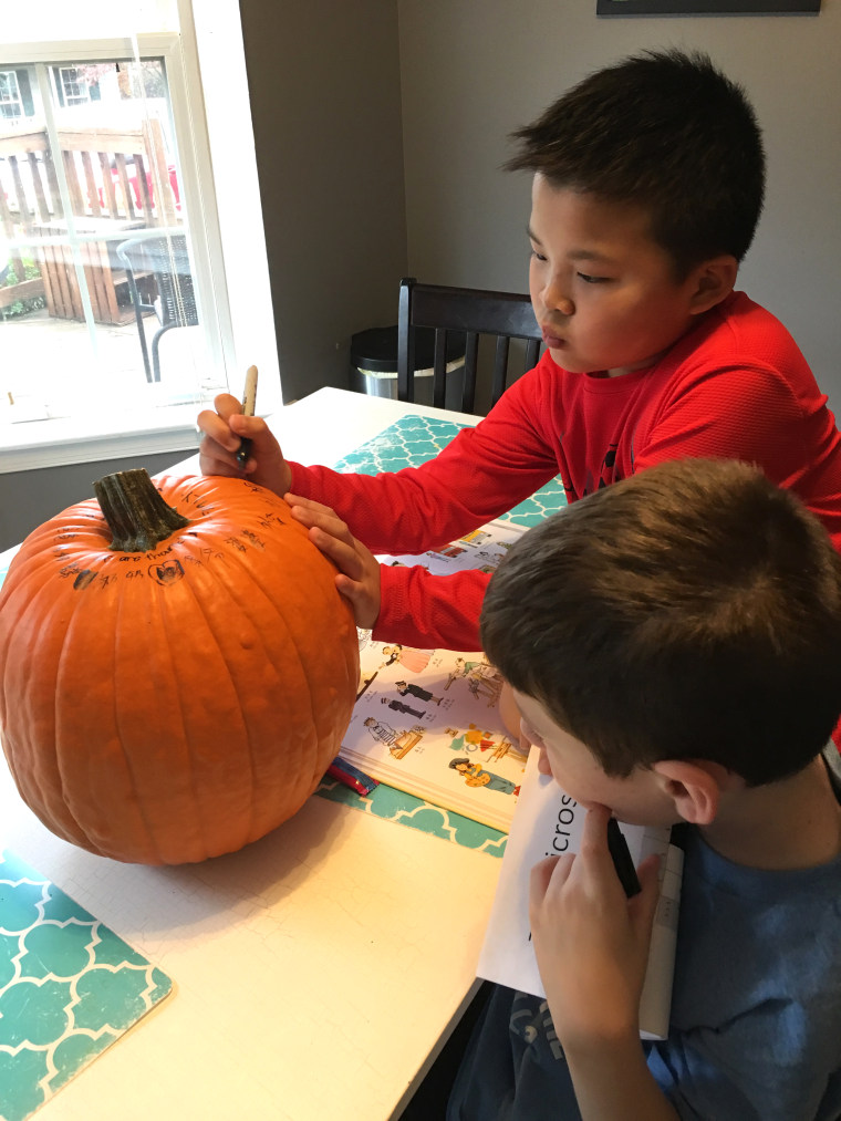 Pumpkin decorating