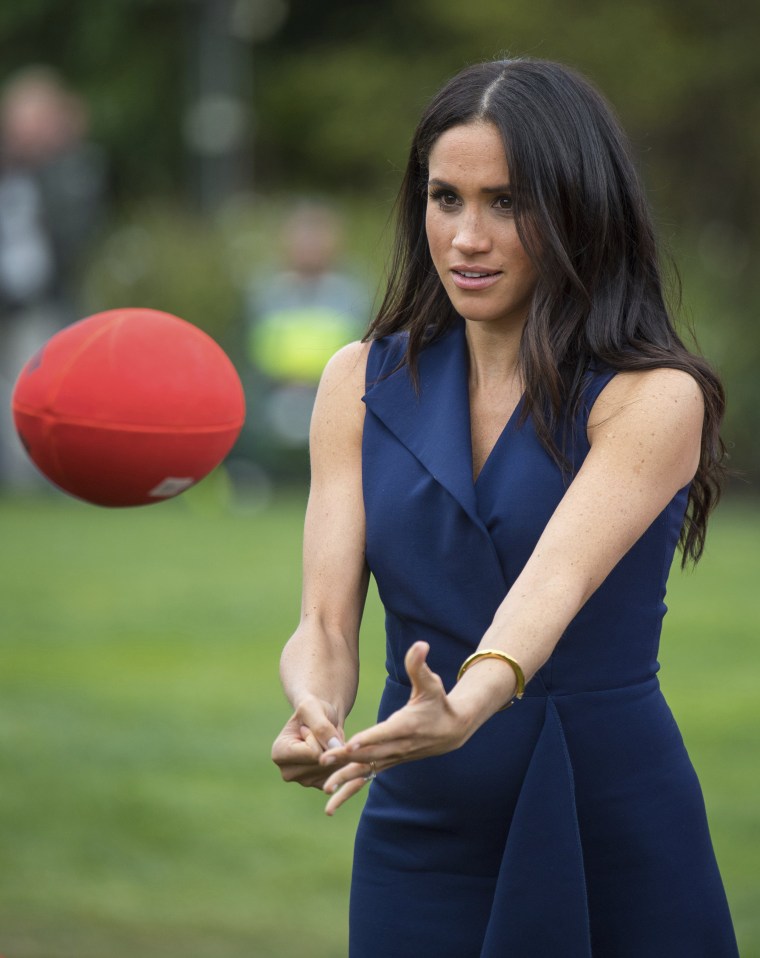 Duchess Meghan showing