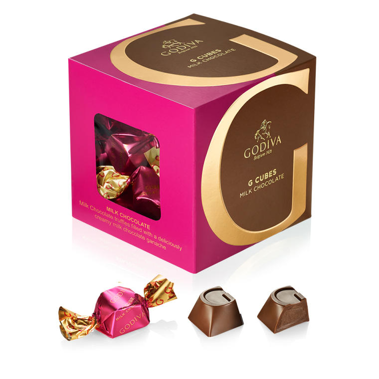 GODIVA G Cubes sampler in milk chocolate
