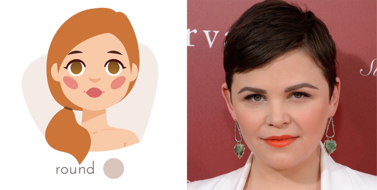 Round face shape Ginnifer Goodwin