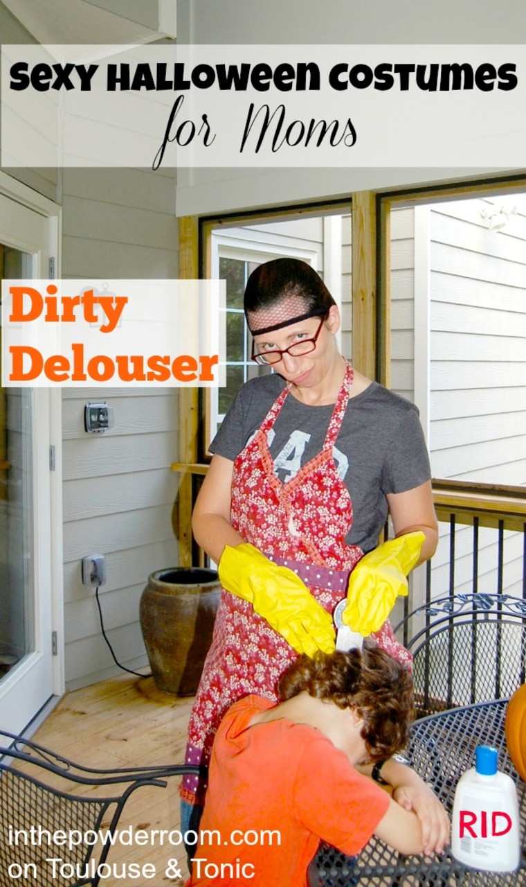 Set your washing machine to sanitize with our Dirty Delouser costume! If none of the other moms want their kids to play with yours, you'll know the real reason. You're just too damn hot in our fishnet stocking-inspired hairnet, specially patterned "lice-hider" apron and red hot rubber gloves that'll protect your hands from all their dirty deeds. Itchy kid and reading glasses sold separately. Nit comb and half empty bottle of RID your own from the last time. Also available in Plus Size for our Curvy Delousers.