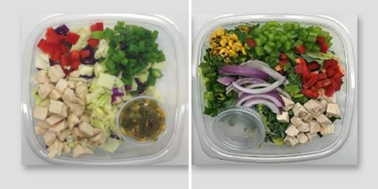 The USDA says makers of locally supplied, ready-made salads have recalled several batches because they may be contaminated with listeria or salmonella.