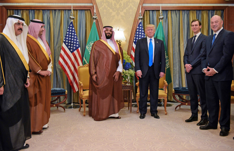 Image: President Donald Trump and Saudi Deputy Crown Prince Mohammad bin Salman al-Saud in Riyadh on May 20, 2017.
