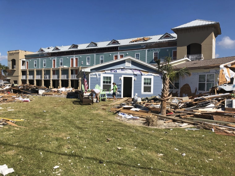 Mark and Kathie Drake's home in Mexico Beach, Florida, was moved 160 yards across a street by Hurricane Michael.