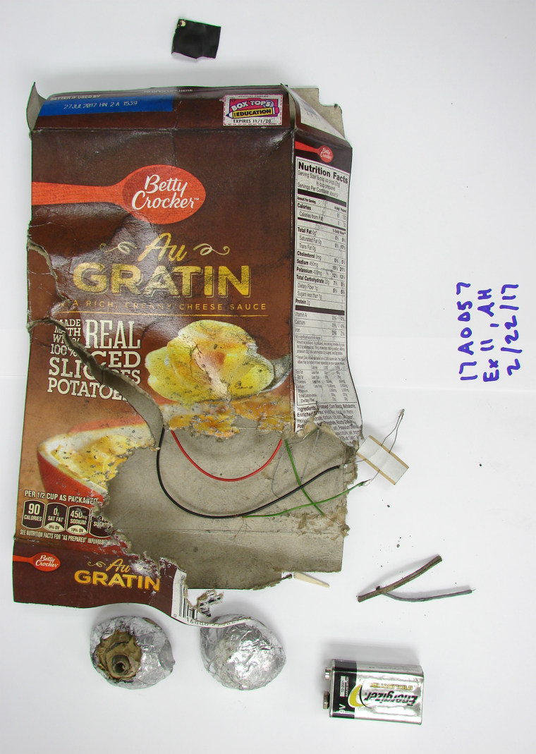 IMAGE: A bomb concealed in a stuffing mix package