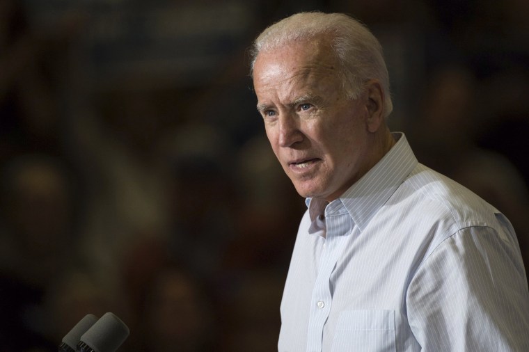 Image: Former Vice President Joe Biden speaks during a campaign event for Kentucky democratic congressional candidate Amy McGrath