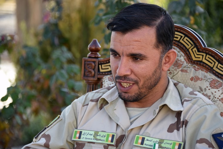 Image: Gen. Abdul Raziq, police chief of Kandahar, who was killed Thursday in a gun attack claimed by the Taliban.