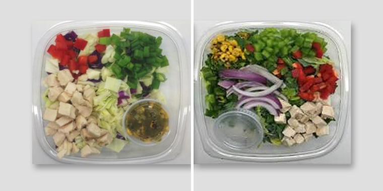 The USDA says makers of locally supplied, ready-made salads have recalled several batches because they may be contaminated with listeria or salmonella.