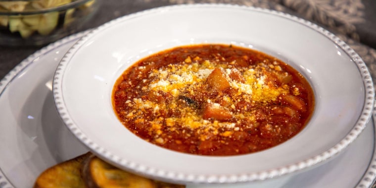 Ina Garten's Classic Daiquiri, Chocolate Pecan Meringue Torte, Short Rib Hash and Eggs, Tomato & Eggplant Soup