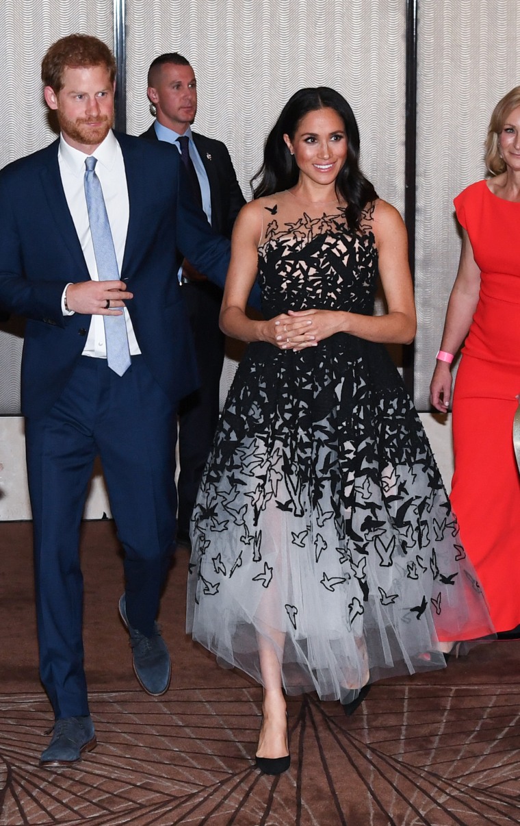 Former Meghan Markles wears Oscar de la Renta bird dress