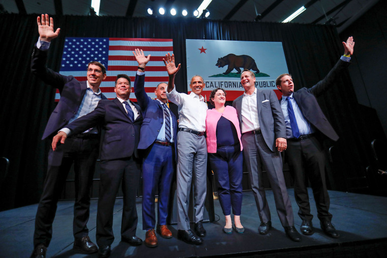 Image: Former U.S. President Barack Obama participates in a Democratic political rally ahead of the midterm elections in California