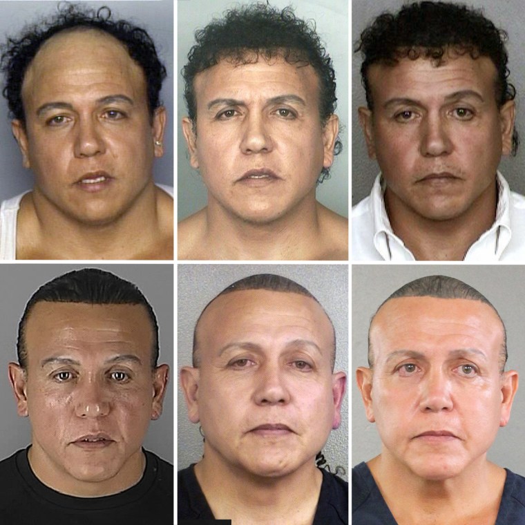 Cesar Sayok's booking photos.