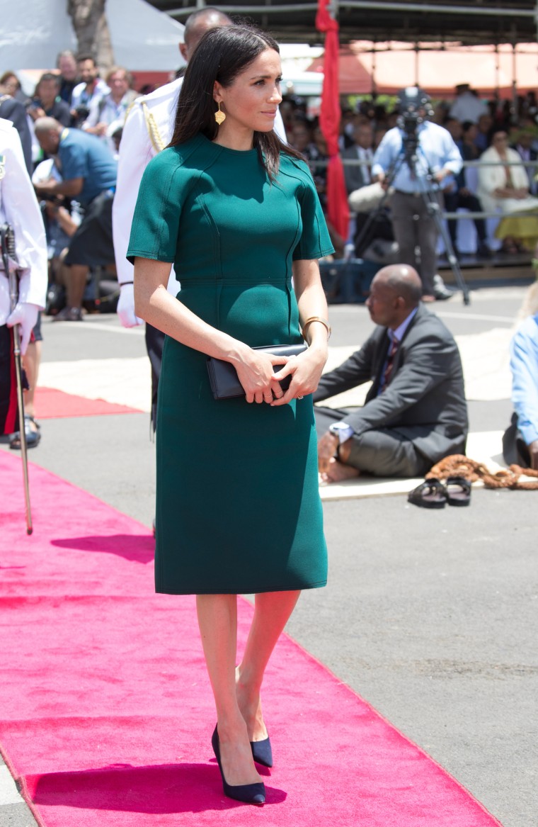 Meghan Markle Fiji turquoise dress