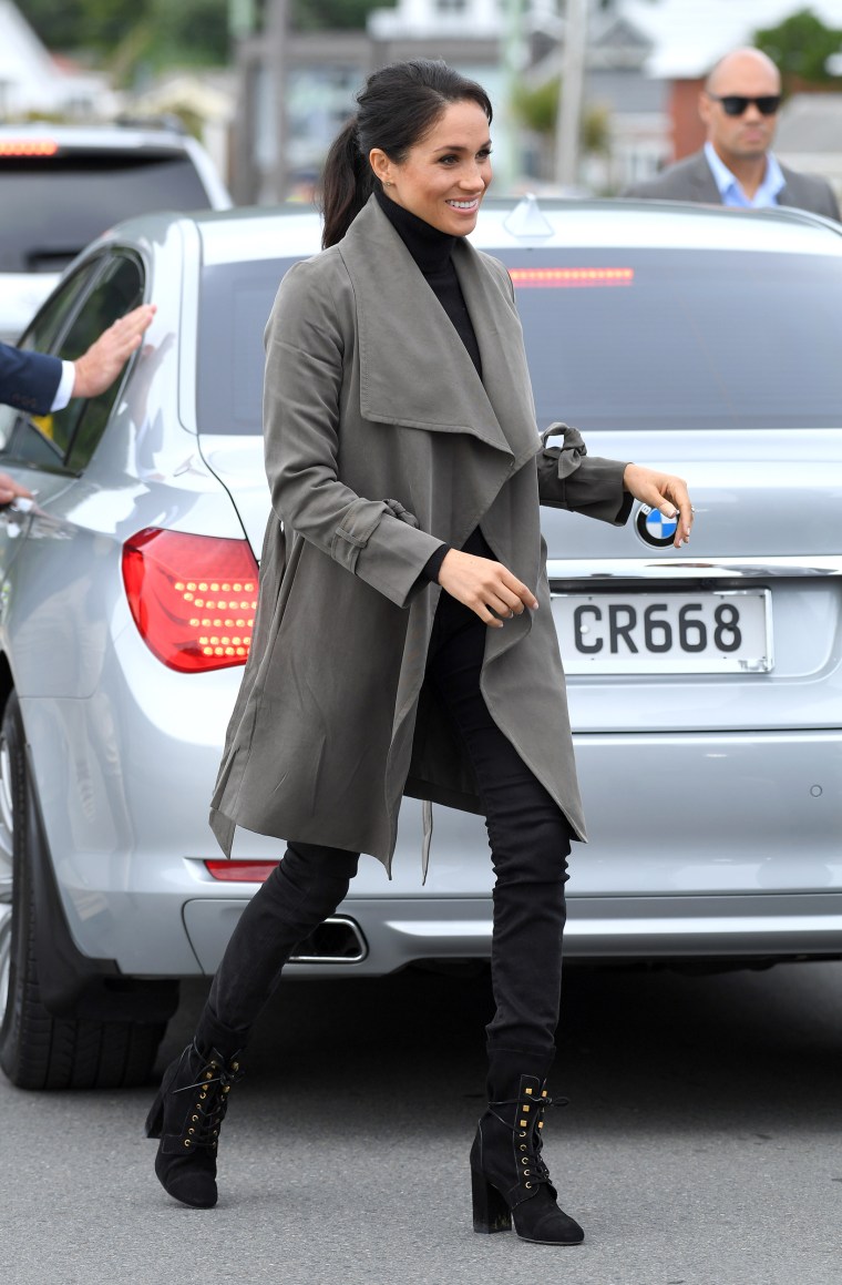 Meghan Markle shawl collar coat