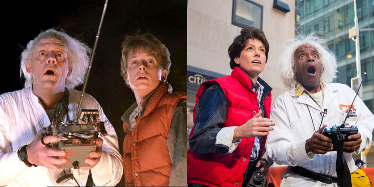 TODAY show Halloween: Dylan Dreyer and Al Roker as "Back to the Future" characters Marty McFly and Doc Brown