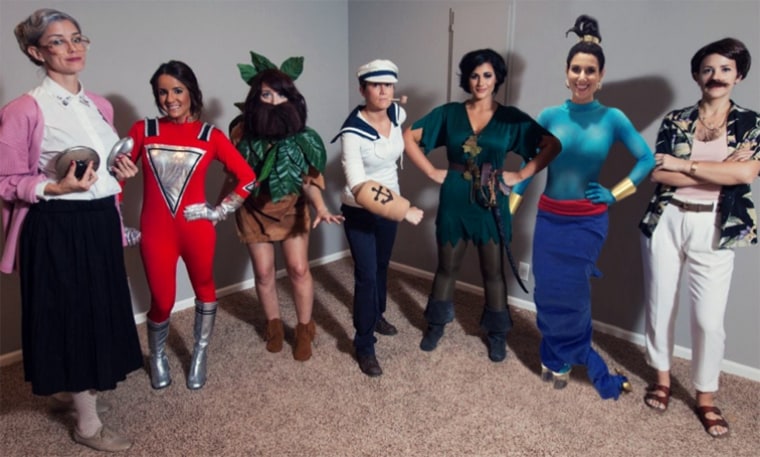 Friends do a celebrity group costume every Halloween