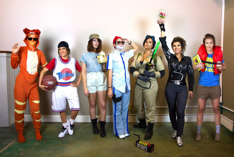 Friends do a celebrity group costume every Halloween