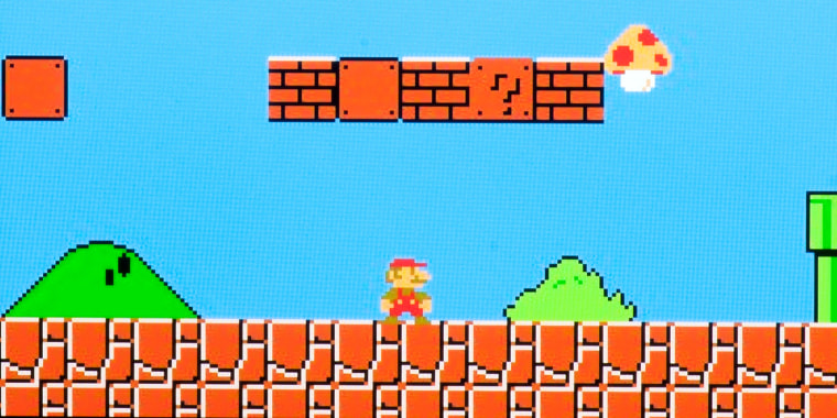 Super Mario bros video game - World 1 level 1