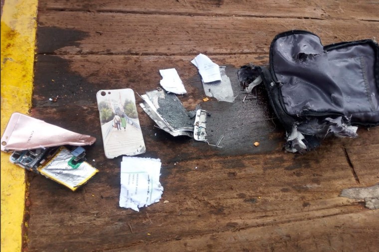 Image: Items believed to be from the wreckage of the Lion Air flight