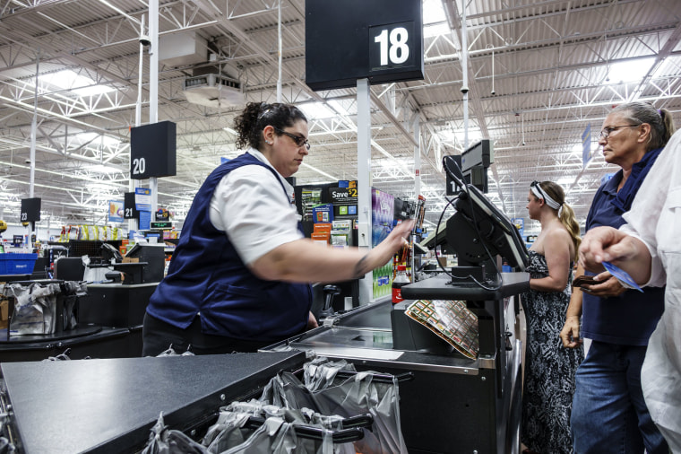 Image: A cashier in Walmart
