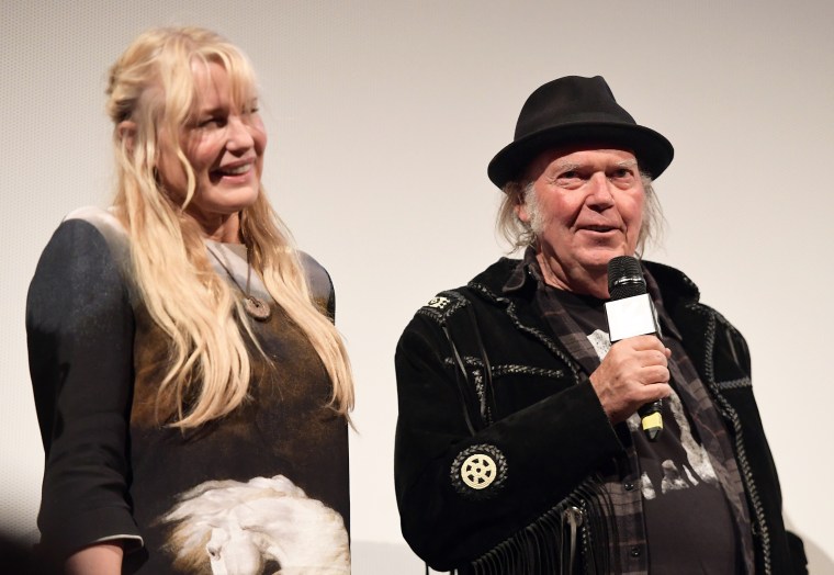 Daryl Hannah and Neil Young attend the "Paradox" Premiere 2018 SXSW Conference and Festivals at Paramount Theatre on March 15, 2018 in Austin, Texas.