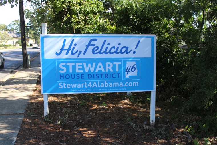Image: "Hi, Felicia!" is the sassy slogan sported on yard signs throughout District 46.