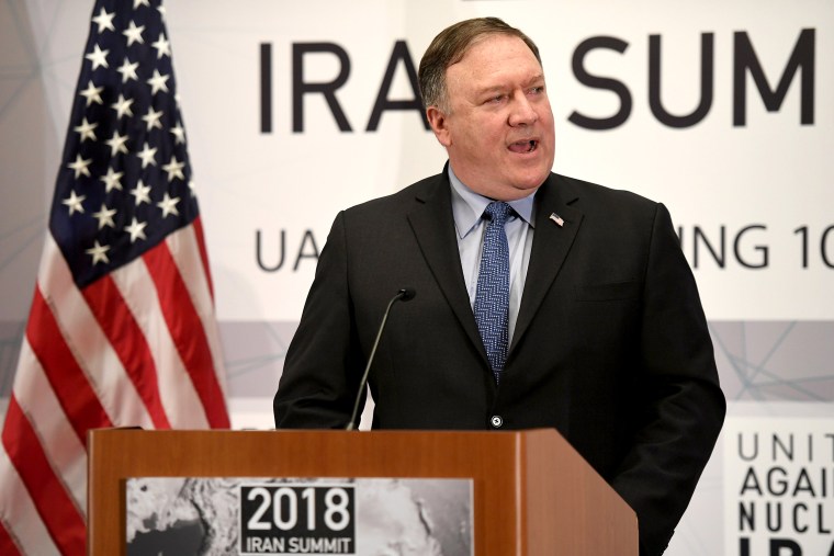 Image: FILE PHOTO: U.S. Secretary of State Mike Pompeo speaks during the United Against Nuclear Iran Summit on the sidelines of the United Nations General Assembly in New York City