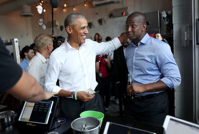 Image: Former President Obama Campaigns For Florida Democrats Gillum And Nelson In Miami