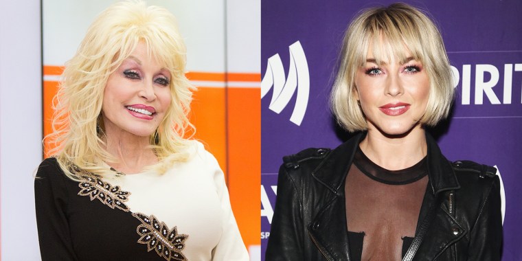 Julianne Hough and Dolly Parton
