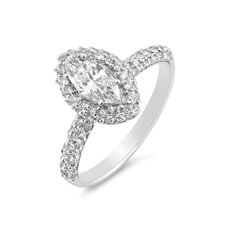 Marquise engagement ring