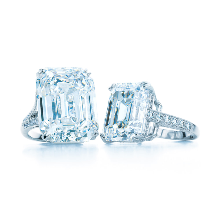 Tiffany emerald cut engagement ring, asher cut engagement ring