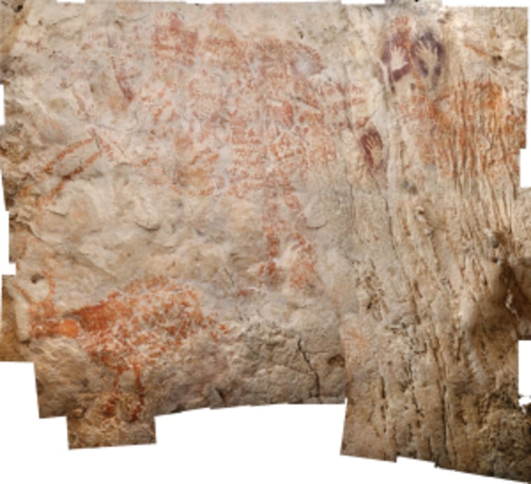 The world's oldest figurative artwork from Borneo dated to a minimum of 40,000 years