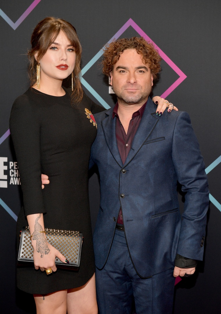 Johnny Galecki and girlfriend