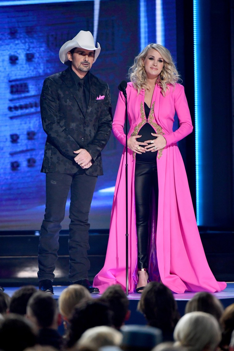 Carrie Underwood reveals baby's gender at the CMA Awards