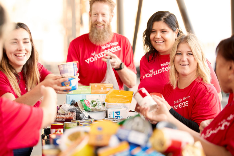 Sorting food for Philabundance food bank in Philadelphia