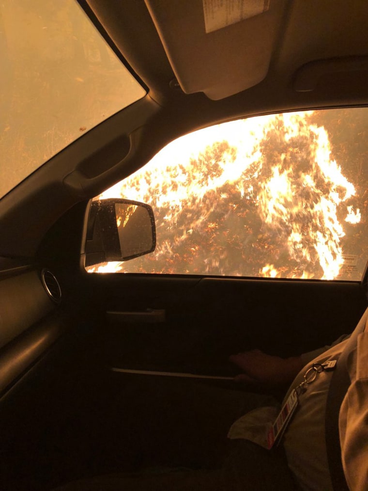California wildfires melted truck