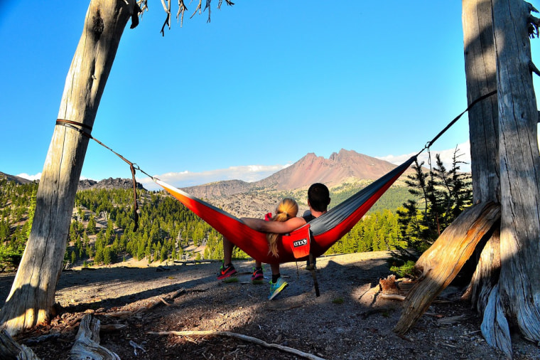All the outdoor enthusiast on your list needs to kick back and relax in nature is this ENO hammock and two trees — which your purchase will help plant.