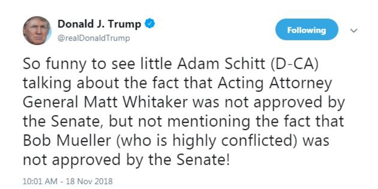 Image: Donald Trump Adam Schiff Tweet