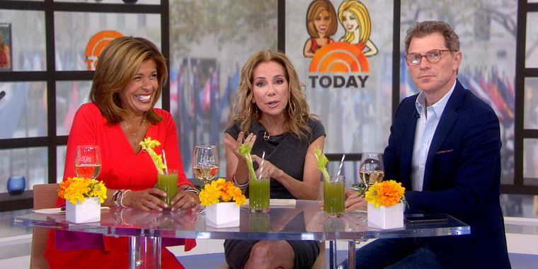 Kathie Lee went on and on about the drink’s benefits, as Hoda and Flay gave the drink a try for themselves.
