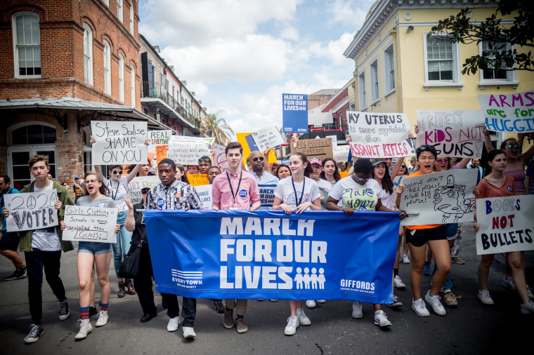 A March for Our Lives rally against gun violence in New Orleans