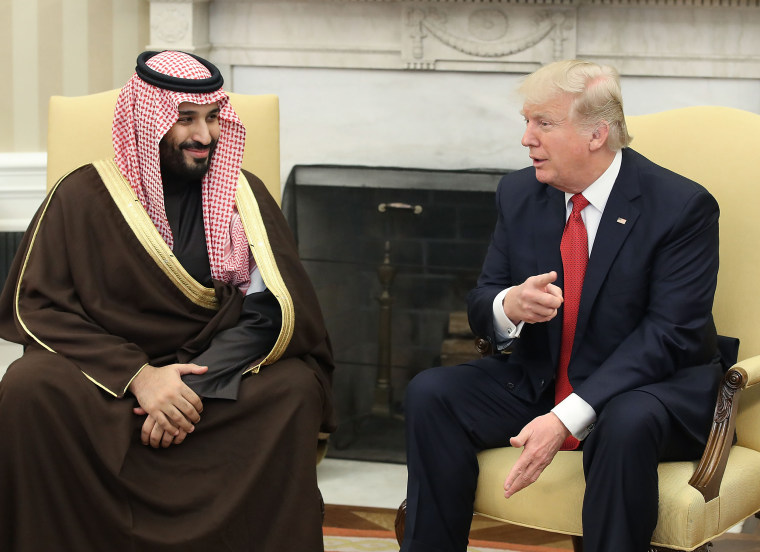 image: Donald Trump Has Lunch With Saudi Deputy Crown Prince And Defense Minister