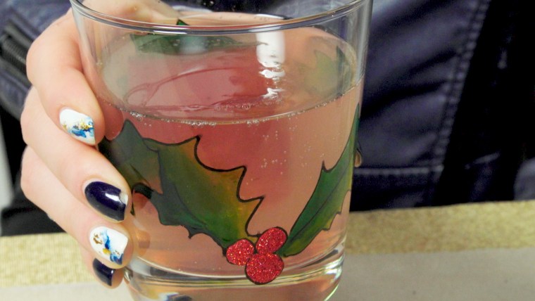 Fruit ice cubes made with 100% cranberry juice.