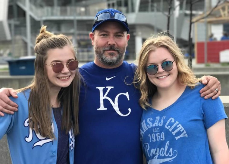 Andrew Chappell with his daughters