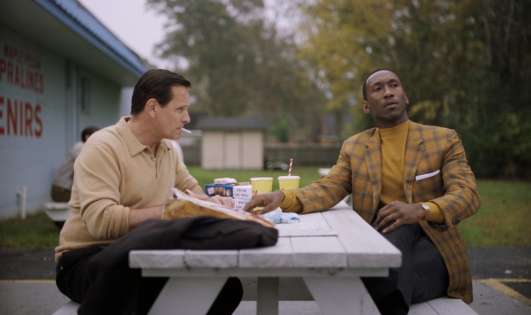 Viggo Mortensen and Mahershala Ali in "Green Book."